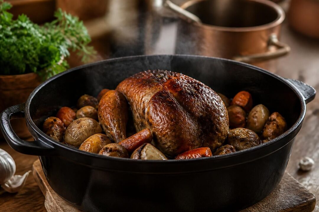 découvrez notre recette savoureuse et traditionnelle de pigeon en cocotte, un plat authentique et gourmand qui ravira vos papilles.
