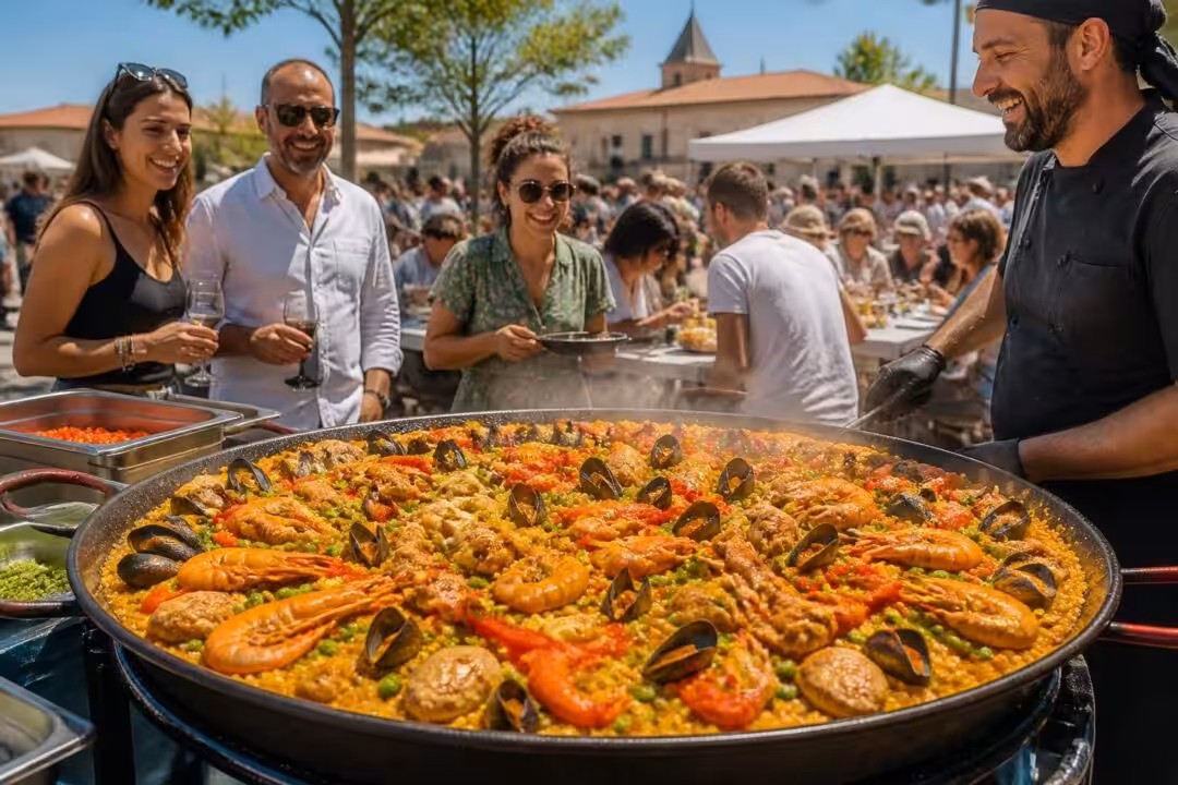découvrez combien prévoir pour une paella géante avec notre guide des prix traiteur paella, pour réussir votre événement sans mauvaise surprise.